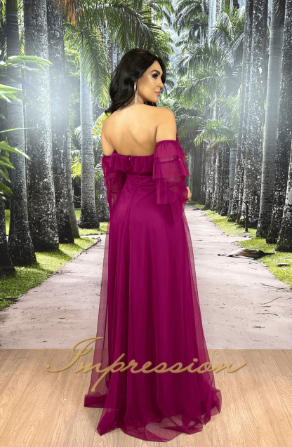 Vestido de Festa Longo Fucsia - Imagem 2