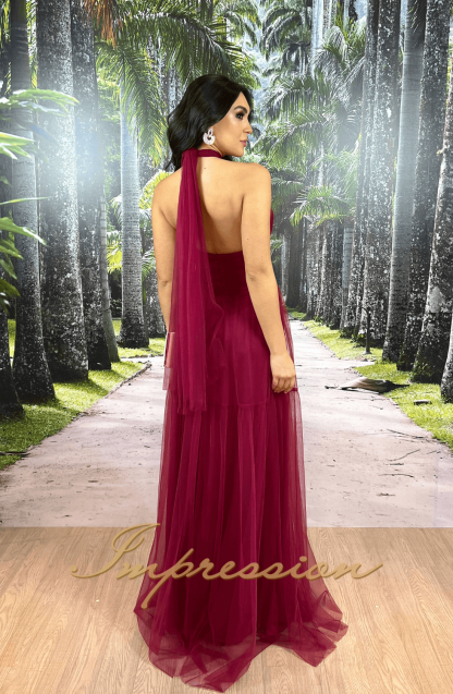 Vestido de Festa Longo Marsala - Image 2