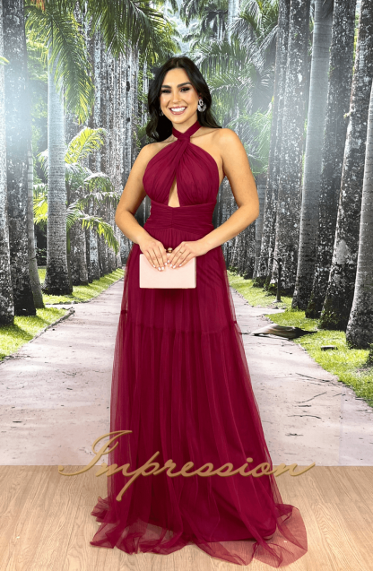 Vestido de Festa Longo Marsala - Image 3