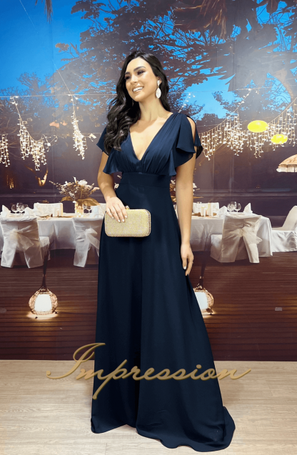 Vestido de Festa Longo Azul Marinho - Imagem 3