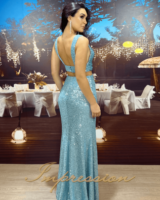 Vestido de Festa Longo Azul Serenity