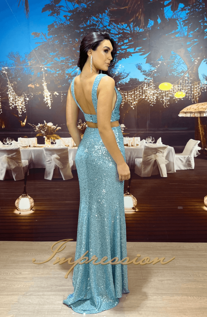 Vestido de Festa Longo Azul Serenity - Image 2