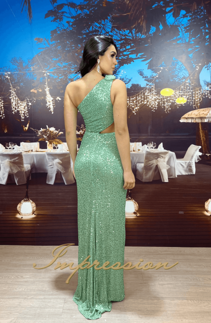 Vestido de Festa Longo Verde Menta - Imagem 2