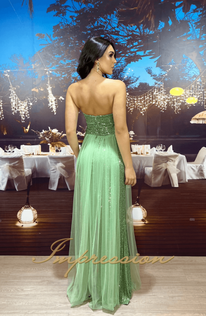 Vestido de Festa Longo Verde Menta - Imagem 2