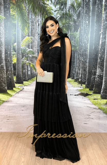 Vestido de Festa Longo Preto - Imagem 4