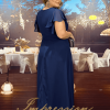 Vestido de Festa Longo Plus Size Azul Marinho - Imagem 2