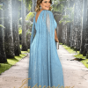 Vestido de Festa Longo Plus Size Azul Serenity - Imagem 2
