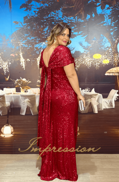 Vestido de Festa Longo Plus Size Marsala - Image 2