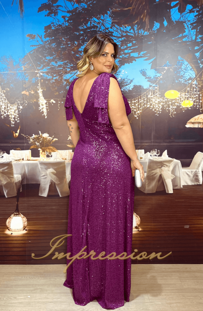 Vestido de Festa Longo Plus Size Uva - Imagem 2