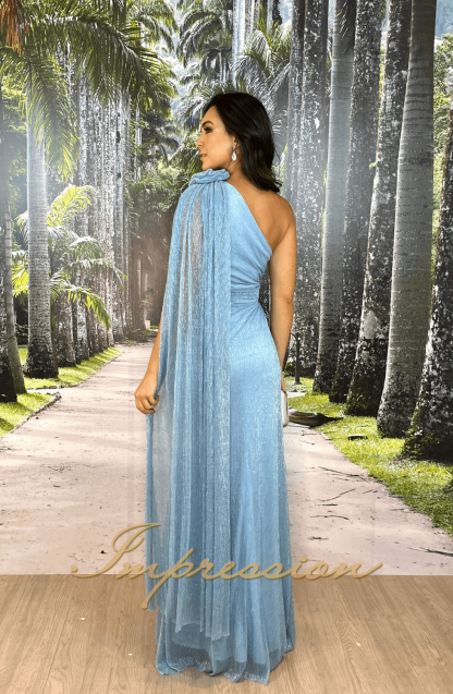 Vestido de Festa Longo Azul Serenity - Imagem 2