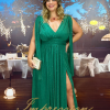 Vestido de Festa Longo Plus Size Verde Brilho - Imagem 3
