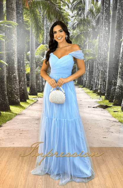 Vestido de Festa Longo Azul Serentiy - Image 3