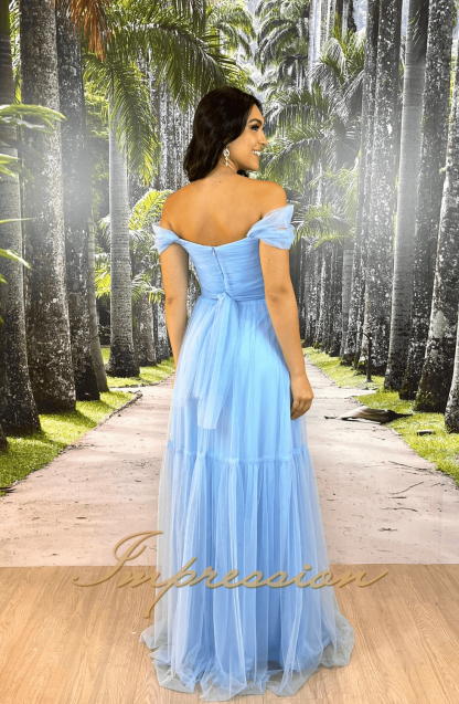 Vestido de Festa Longo Azul Serentiy - Image 2