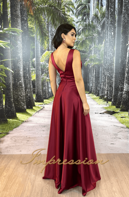 Vestido de Festa Longo Marsala - Imagem 2