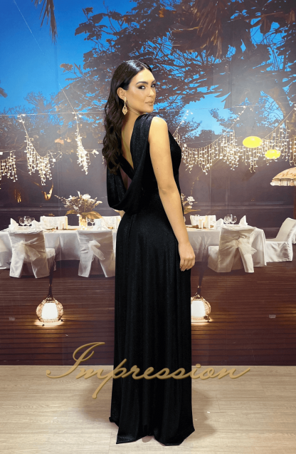 Vestido de Festa Longo Preto - Image 2
