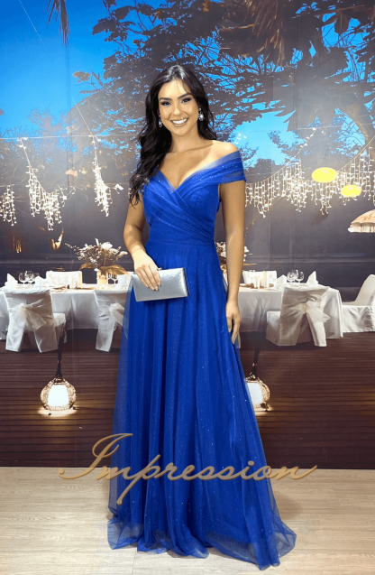 Vestido de Festa Longo Azul Royal - Image 3