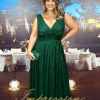 Vestido de Festa Longo Plus Size Verde - Image 3