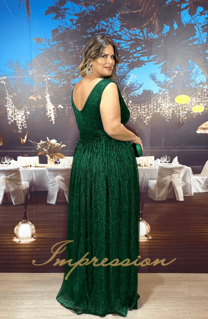 Vestido de Festa Longo Plus Size Verde - Image 2