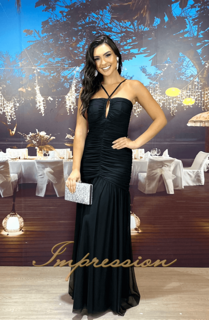 Vestido de Festa Longo Preto - Image 3
