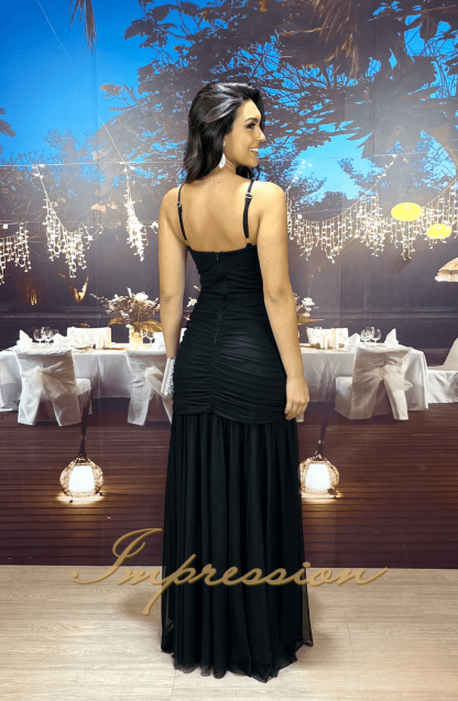 Vestido de Festa Longo Preto - Image 2
