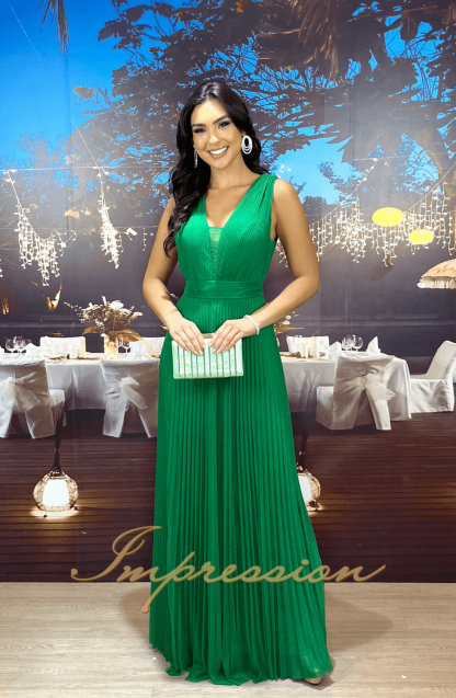 Vestido de Festa Longo Verde - Image 3