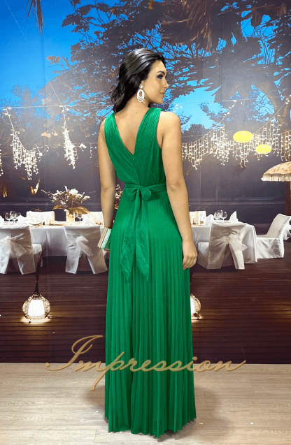 Vestido de Festa Longo Verde - Image 2