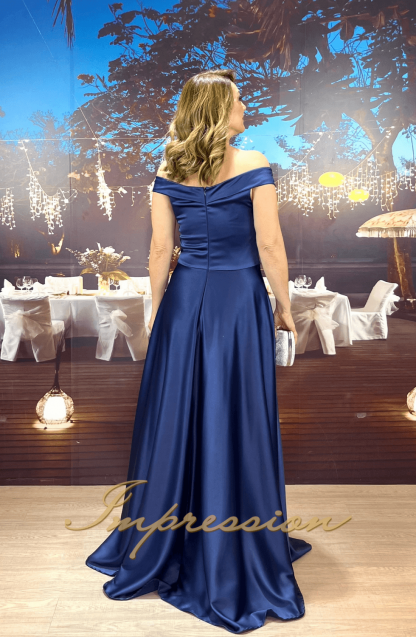Vestido de Festa Longo Azul Marinho - Image 2