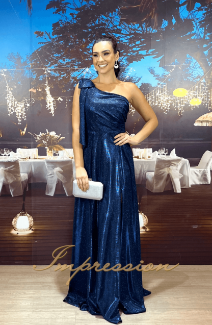 Vestido de Festa Longo Azul Marinho - Imagem 3