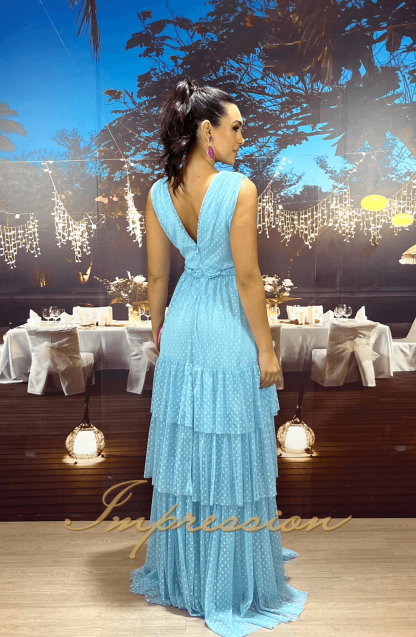 Vestido de Festa Longo Azul Serenity - Imagem 2