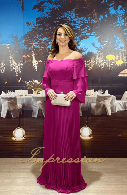 Vestido de Festa Longo Fucsia - Image 3