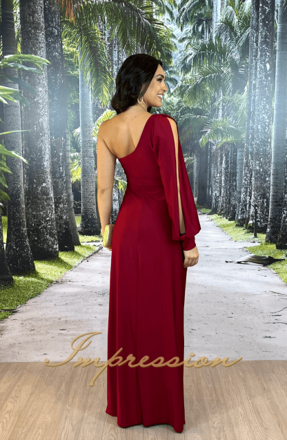 Vestido de Festa Longo Marsala - Image 2