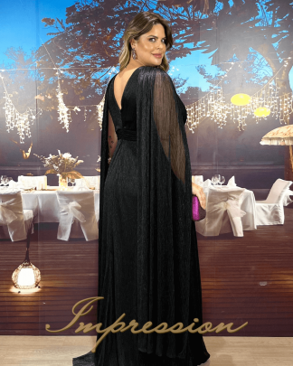 Vestido de Festa Longo Plus Size Preto