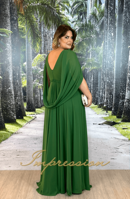 Vestido de Festa Longo Plus Size Verde Oliva - Imagem 2
