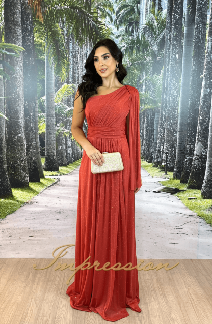 Vestido de Festa Longo Terracota - Imagem 3