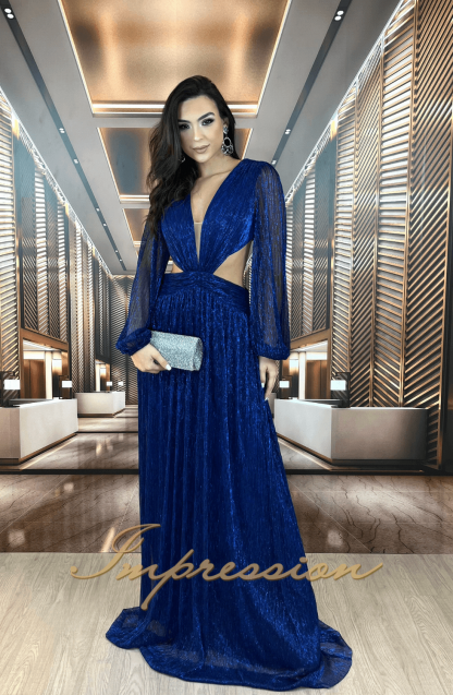 Vestido de Festa Longo Azul Royal - Imagem 3