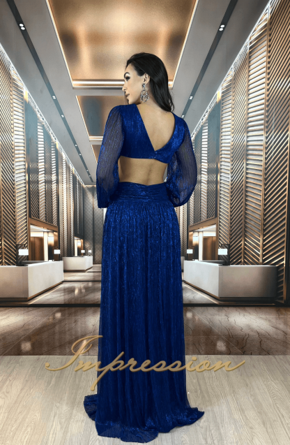 Vestido de Festa Longo Azul Royal - Imagem 2