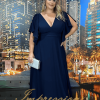 Vestido de Festa Longo Plus Size Azul Marinho - Imagem 3