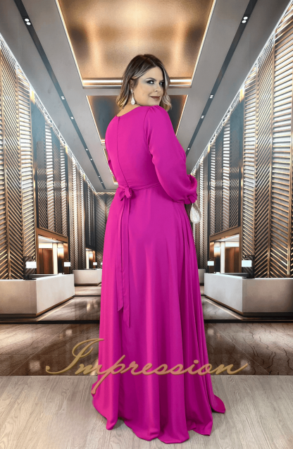 Vestido de Festa Longo Plus Size Pink - Imagem 2