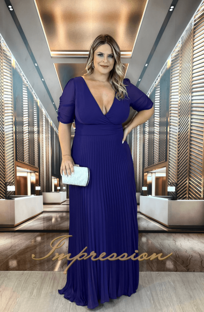 Vestido de Festa Longo Plus Size Roxo - Imagem 3