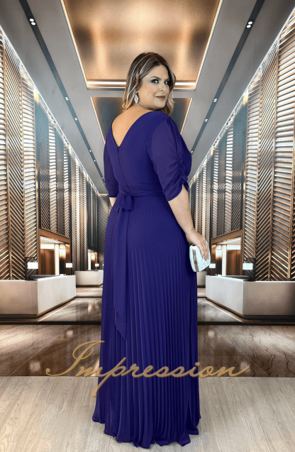 Vestido de Festa Longo Plus Size Roxo - Imagem 2