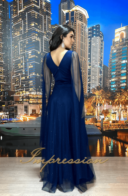 Vestido de Festa Longo Azul Marinho - Image 2