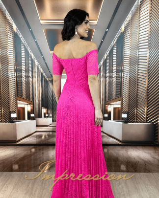 Vestido de Festa Longo Pink