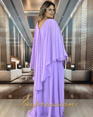 Vestido de Festa Longo Plus Size Lavanda