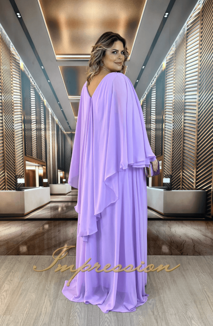 Vestido de Festa Longo Plus Size Lavanda - Imagem 2