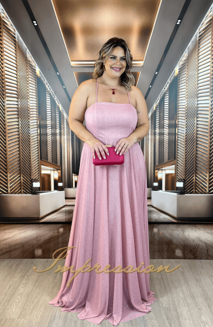 Vestido de Festa Longo Plus Size Rose - Imagem 4