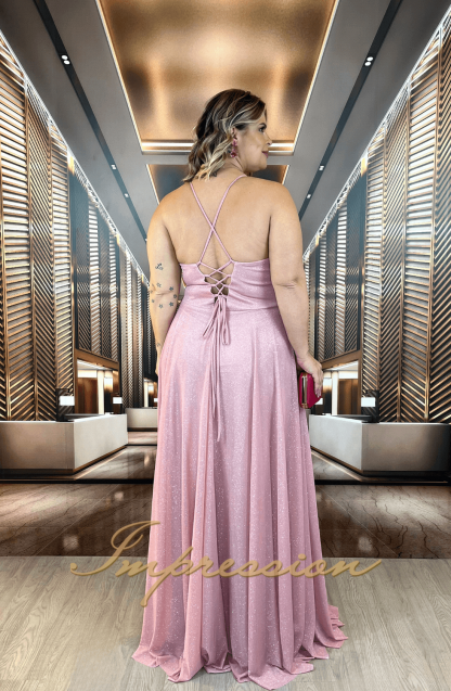 Vestido de Festa Longo Plus Size Rose - Imagem 5