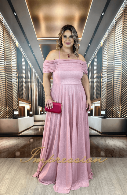 Vestido de Festa Longo Plus Size Rose - Imagem 3