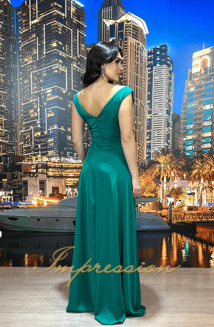 Vestido de Festa Longo Verde Esmeralda - Image 2