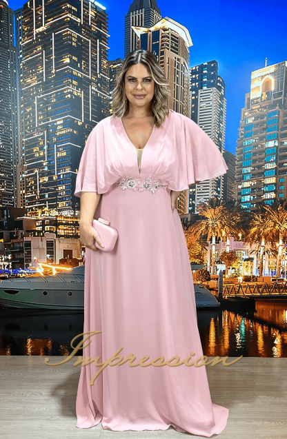 Vestido de Festa Longo Plus Size Rose - Image 3