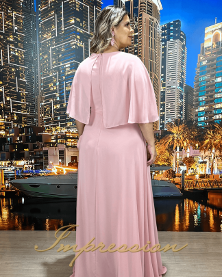 Vestido de Festa Longo Plus Size Rose